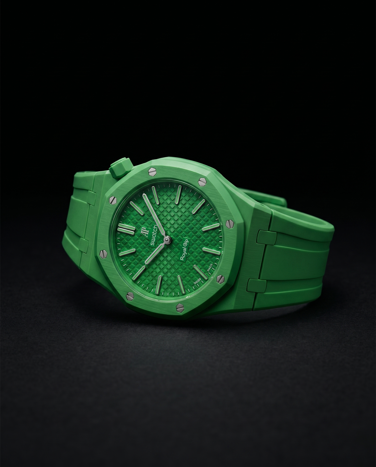 Case-Strap for the Swatch x AP Royal Pop Green Eight